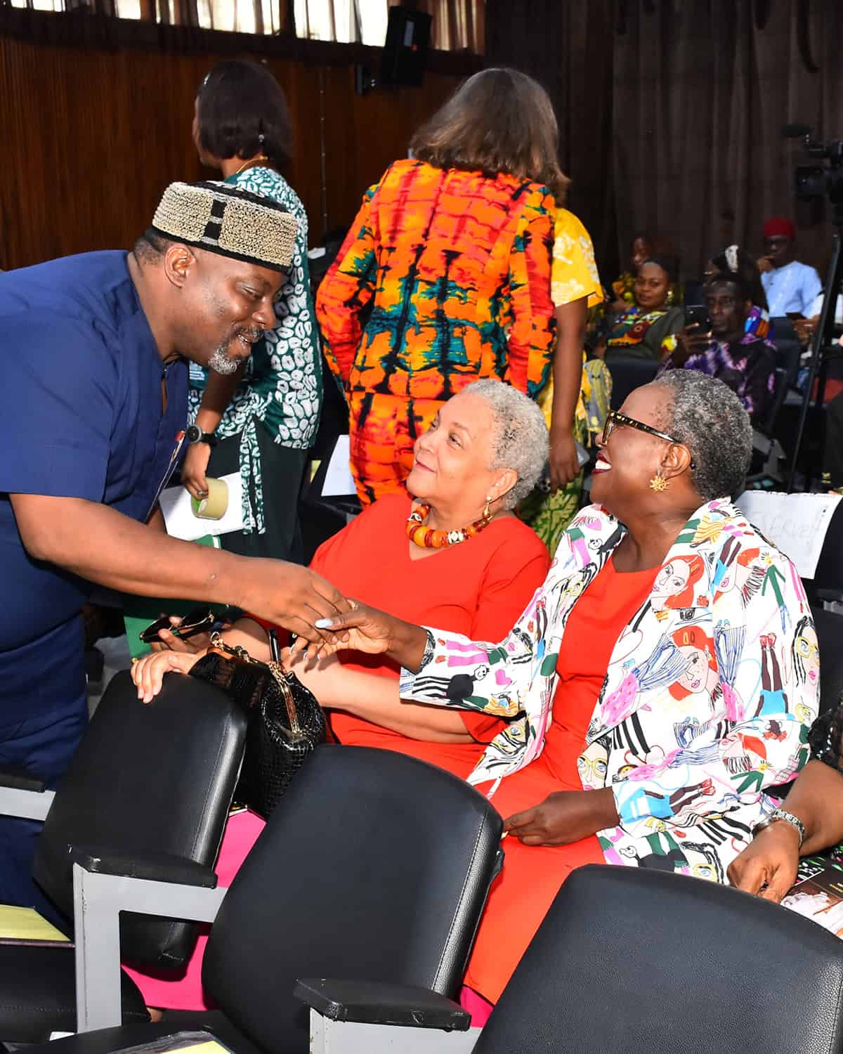 Senior institutional leaders in conversation