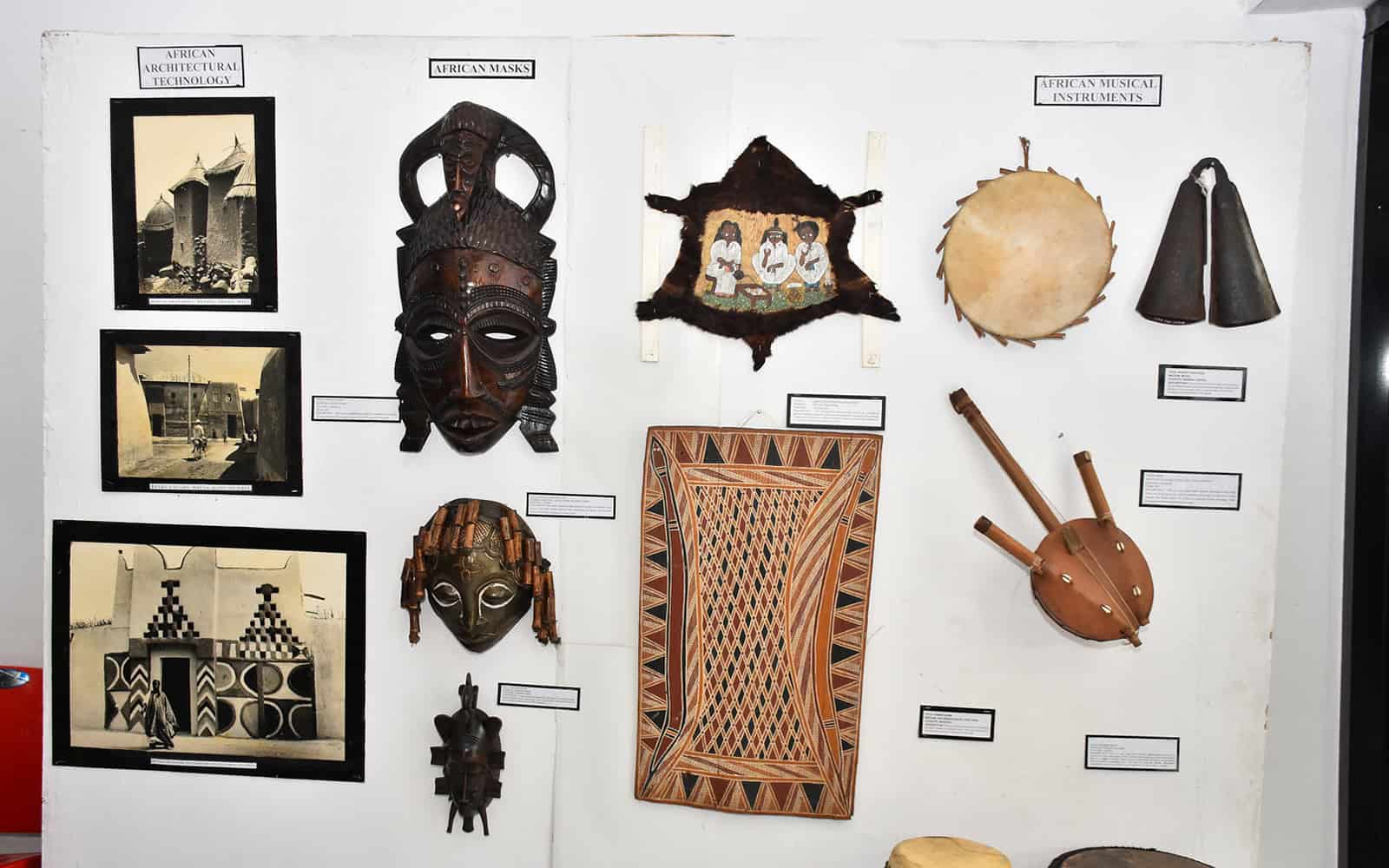 Eyo artefacts, costumes and textiles on display