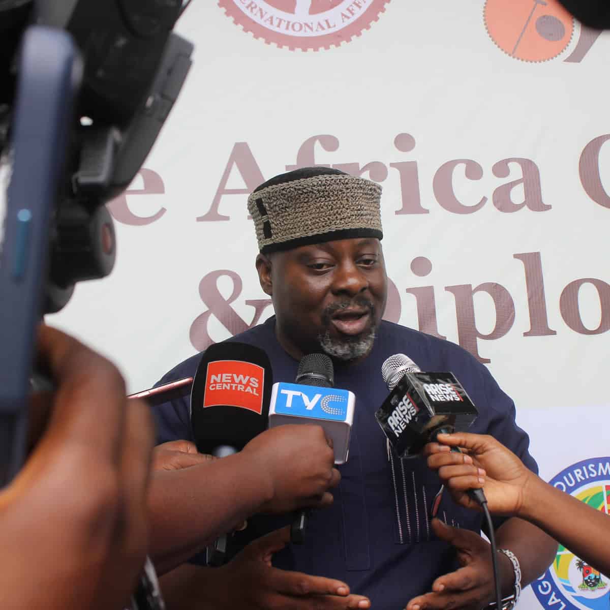 Media interview in progress